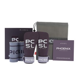 PICSIL Phoenix Grips+ Wrist Pads + Carry Bag, Magnesium Free, Grip on All Surfaces and All Bar Types, Designed for All Athletes (Plum, G+)
