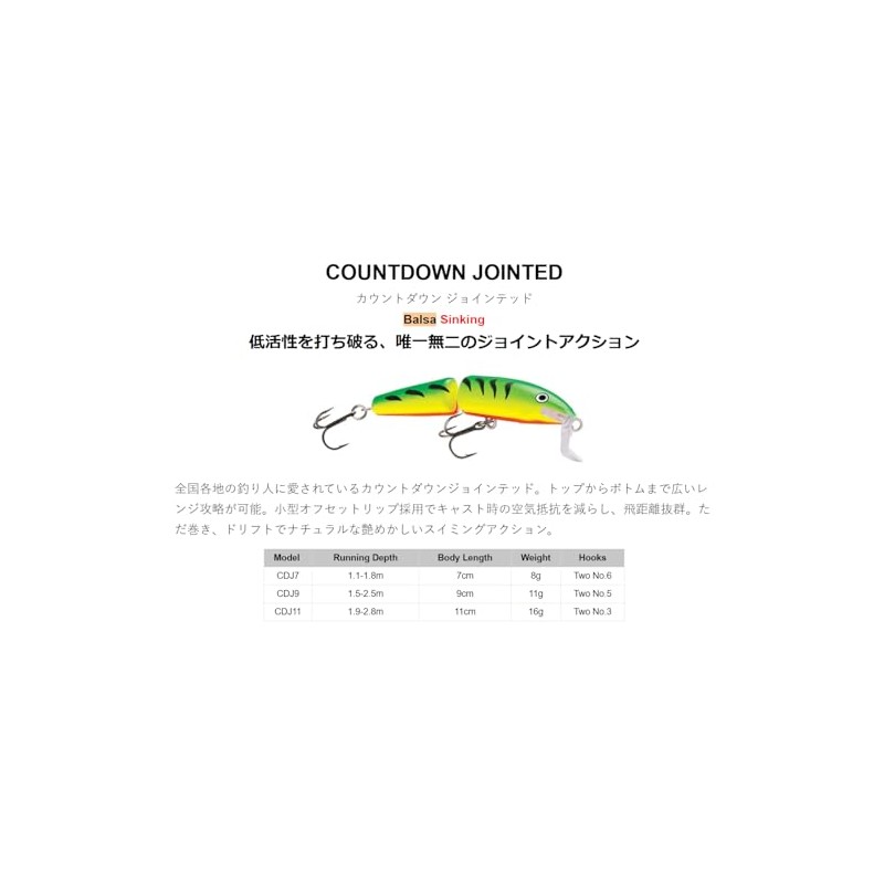 Rapala Countdown Jointed 9cm/11g FT Fire Tiger CDJ9