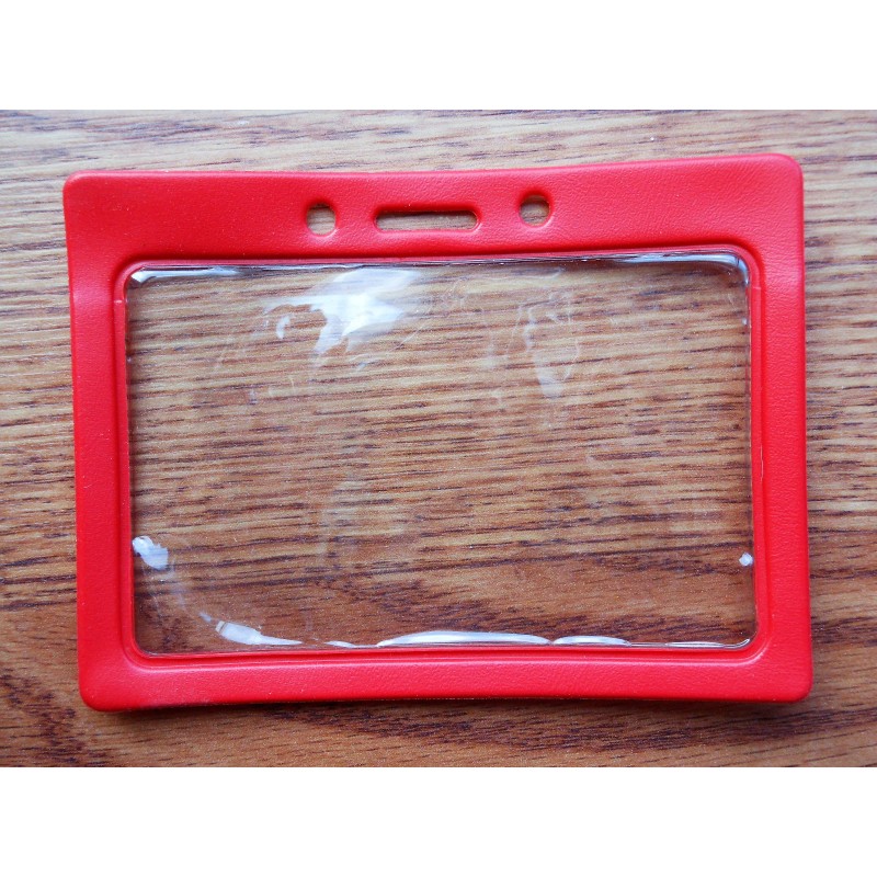 Unbranded Work ID Badge Holder Horizontal ID Card Holder Clear