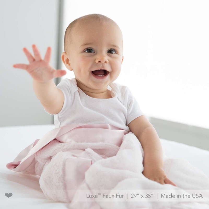 Little Giraffe Luxe Stroller Baby Blanket, Charcoal, 29" x 35"