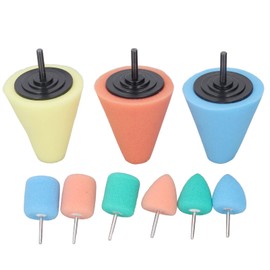 Sponge Polishing Cone, 9 Pieces Metal Polishing Cone Polishing Sponge Reusable Polishing Cone Polishing Ball for Buffer and Polishing Machine Pads