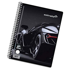 Paquete con 5 Cuadernos Estrella 0184 Cuaderno Forma Francesa, 100 Hojas, Cuadro 7 mm