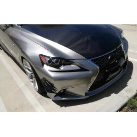 Unbranded 4 Pc Carbon Texture Bumper Splitter Fin Spoiler Canard Valence Diffuser for Ford