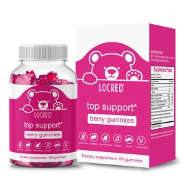 Locred Women's Top Support Berry Gummies Dietary Supplements 60 Count New
