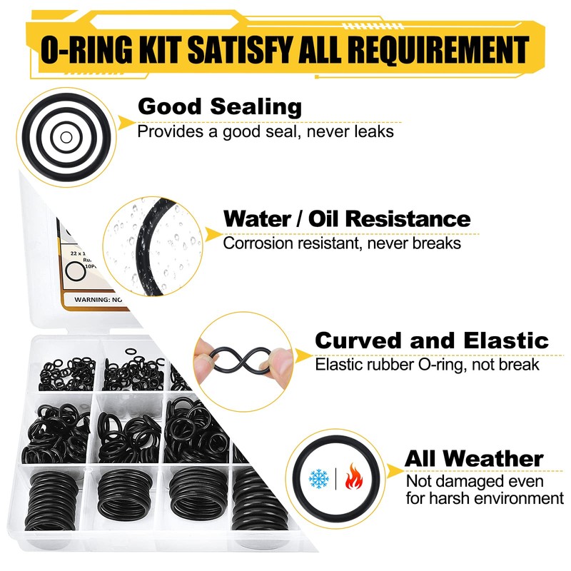 O Ring Assortment Kit, Rubber O Ring Set 780 PCS