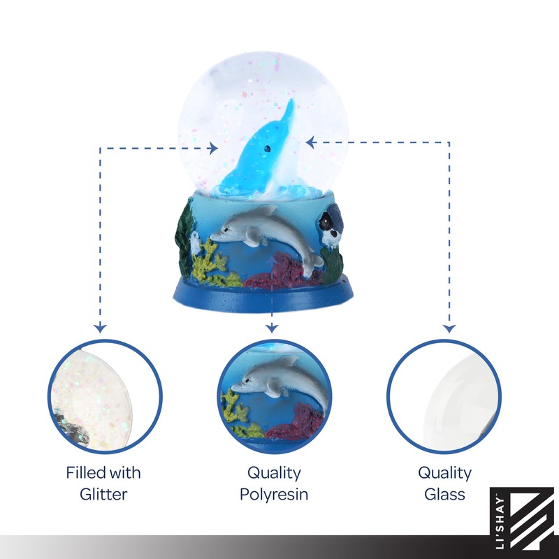 Ocean Themed Snow Globe - Dolphin