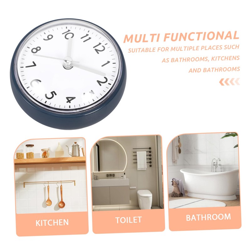 ABOOFAN Suction Cup Shower Clock Wall Clock for Bathroom Kitchen