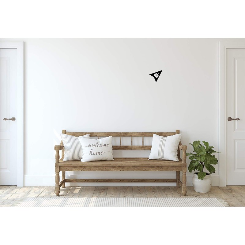 Qibla Direction Pointer (2pk) - Wall/Ceiling Decal Sticker (S005M) (Black)