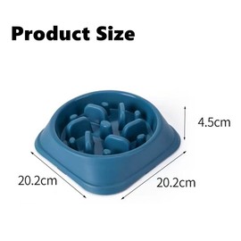 Fun Feeder Slow Bowl, Dog Slow Feeders Bowls Anti-Obesity&Choking&Overeating, Dog Puzzle Healthy Anti-Slip Lick Treat Bowls Dishes Maze Interactive Puzzle (Blue)