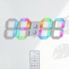 KOSUMOSU LED Wall Clock 15" RGB Digital LED Clock for