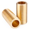 3/4 Inch (25mm) Threaded Nipple, 2Pcs Brass Running Nipple Threaded