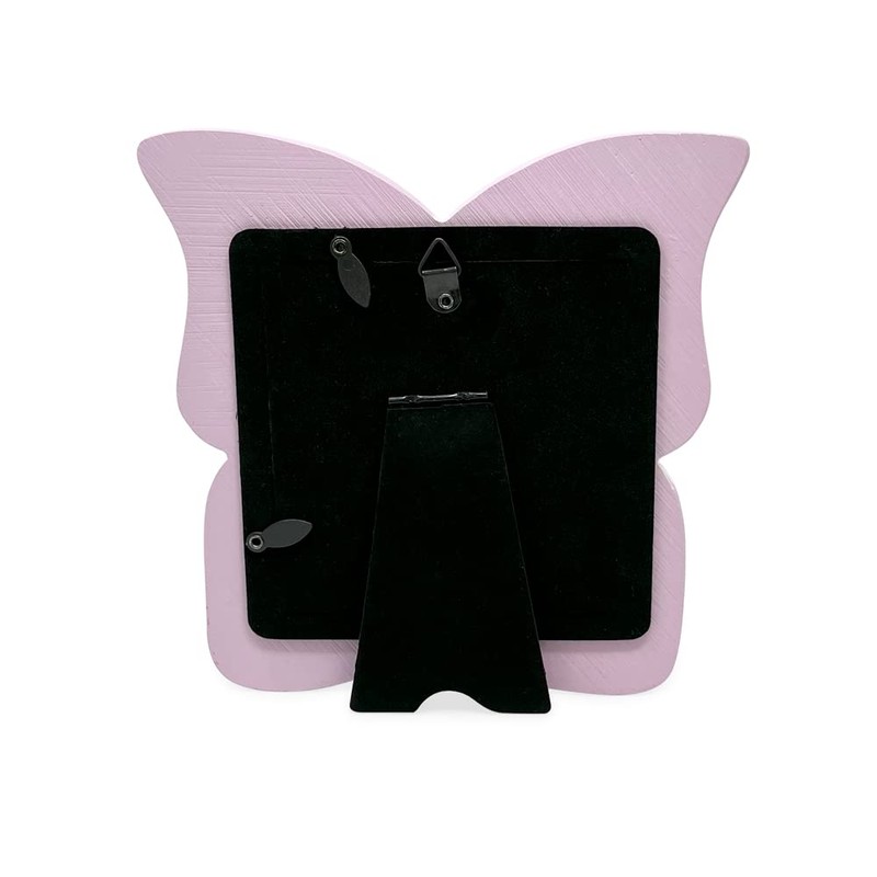 Laura Ashley 4x4 Lavender Resin Butterfly Picture Frame with Dotted