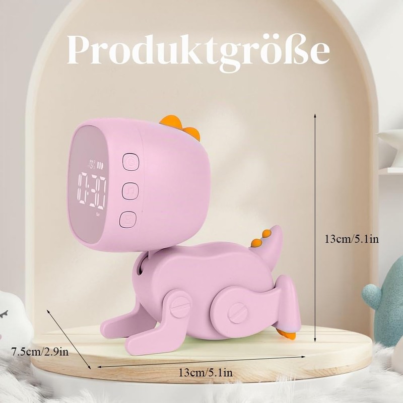 EUBSWA Digital Alarm Clock for Children, Dinosaur Children's Alarm Clock