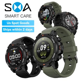 SMA Ultra-Long Battery Life 14 Days Smart Sports Watch Built-in GPS Multi-Sport Modes US Stock Fast Shippingcolor: Black+blck/green Silicone strap, model number: G6