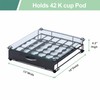 ZCDCP K Cup Holder Drawer Storage,with Crystal Tempered Glass Top,Compatible