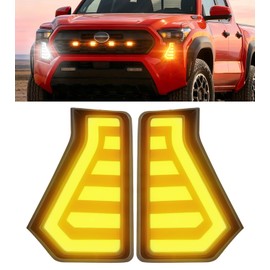 Luces antiniebla para Toyota Tacoma 2024, 2025, 2026, accesorios de 4ª generación, luz de circulación diurna LED ámbar (estilo en forma de C)