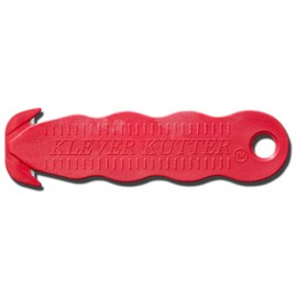 Klever Kutter KCJ-1R Safety Box Cutter, Red, 5 per Pack