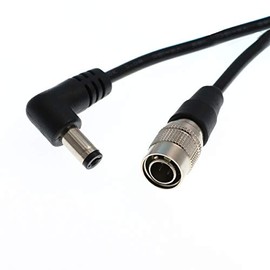 drri 4-Pin Hirose Male to Elbow 2.1 mm DC for Zoom F8/Small Video Monitors