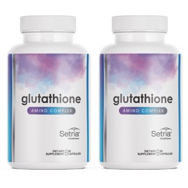 Glutathione Amino Complex High Absorption Antioxidant with Setria®, NAC & BioPerine® – Supports Anti-Aging, Energy, Liver Detox & Immune Health – 90 Capsules (Pack of 2)