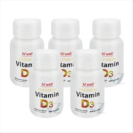 Hiwell Premium Vitamin D3 90 Veggie Capsules 5 Packs / 하이웰 프리미엄 비타민 D3 90베지캡슐 5개
