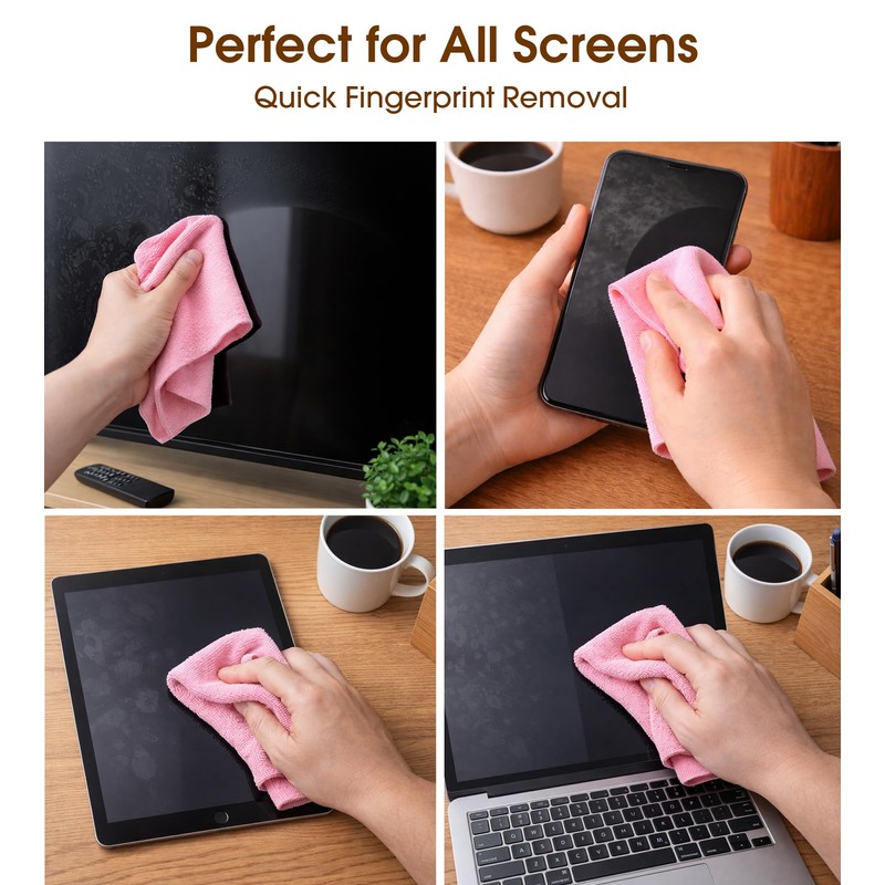 KitchLife Microfiber Cleaning Cloth Roll, 100 Pack - Tear-Away Microfiber