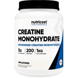 Nutricost Creatine Monohydrate Micronized Powder (1 KG) - Pure Creatine Monohydrate