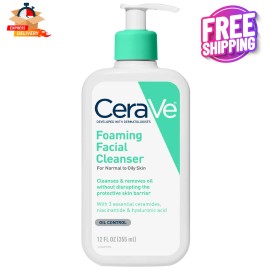 Cerave  CeraVe Foaming Facial Cleanser Face Wash for Oily Skin 12 fl oz | NEW