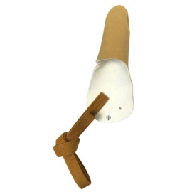 Sambu Kyugu Shop Finger Push Hand Deer Leather Natural Material Single Finger Single Finger Left Hand Thumb Distortion Kake Kyudo Bow Tool J-025 Brown Medium