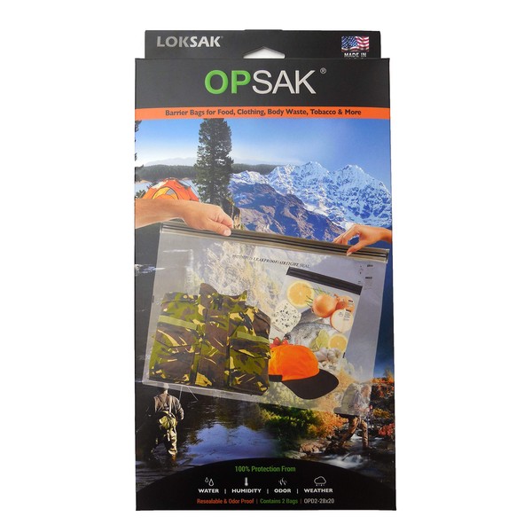 LOKSAK - OPSAK Reusable Storage Bags - 28"x20", 2 Pack