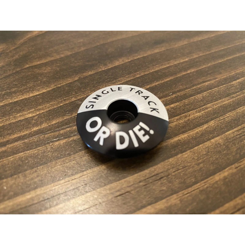 Stemcapz.com Singletrack OR DIE - Threadless Bicycle Headset Stem Cap