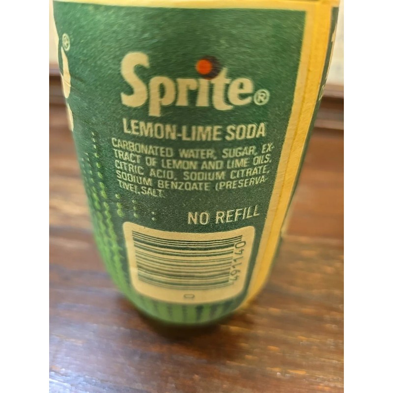 Sprite Vintage Foam Label Sprite Pint 16 oz Glass Bottle