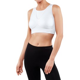 FALKE Women's Maximum Support CUP C/D W Sb Functional Yarn For High Impact Activities 1 Piece Sports Bra, White 2860, M