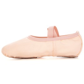 RoseMoli Canvas Ballet Slippers Flats for Girls/Toddlers/Kids/Women, Yoga Practice Shoes for Dancingballet Pink 5 Big Kid