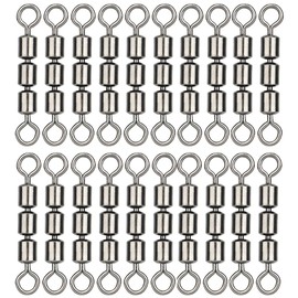 ZOKJSW 20pcs Fishing Triple Swivel Fishing Swivels Fishing Trout Fishing Accessories Set Swivel Assortment Fishing Swivels