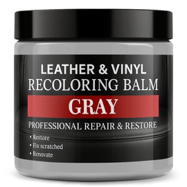 Laxmorph Leather Color Restorer, Leather Recoloring Balm, Scratch Remover, Leather Dye, Leather Paint, Leather Repair Kit for Furniture Couches Car Seats Shoes Bags, Gray