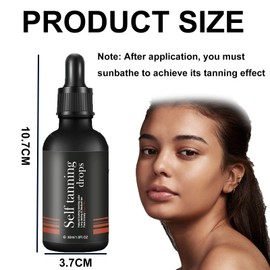 Selbstbräunungs-Konzentrat,Self Tanning Drops,Selbstbräuner Gesichtspflege,Natürliche Bräunungstropfen,Gleichmäßige Hautfarbe,Geeignet Sunless Tanning Drops für Gesicht und Körper,30ml