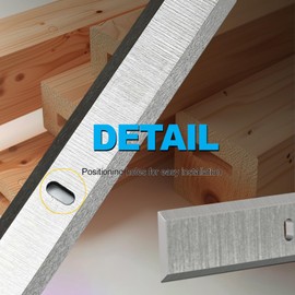 Planer Blades Knives HSS for Jet-12 JWP-12 Thickness Planers with 12-9/16 Inches Double Edged Replacement Heat Treated 1 Pair (2 pcs)