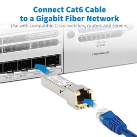 Tripp Lite Cisco GLC-TE Compatible SFP Transceiver, 10/100/1000Base-TX Module, Copper, RJ45, Cat6 Ethernet, 100 m (N286-01GLC-TE)