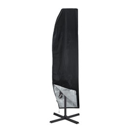 Relaxdays Copertura Protettiva per Ombrelloni, Diametro 2-4 m, Custodia, Tessuto Oxford Impermeabile, Resistente, Nero
