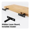 AUXBC 4Pcs 2 Inch Black Floating Shelf Brackets, Heavy Duty