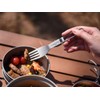 Boundless Voyage Ti1025T Titanium Fork Preparing Spoon, Foldable, Ultra Lightweight,