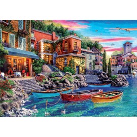 Educa - Sunset in Como - 3000 Piece Jigsaw Puzzle - Puzzle Glue Included - Completed Image Measures 47.25" x 33.5" - Ages 14+ (19052)