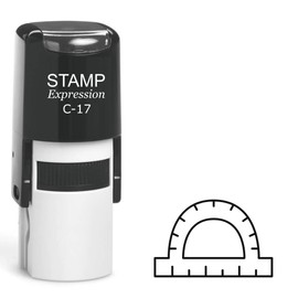 stampexpression - Protractor Self Inking Rubber Stamp - Black Ink (A-62164)