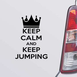 Custom Brother - Keep Calm and Keep Keep Calm and Keep Jumping Black Color Car Laptop Wall Bumper Decal Sticker, DesM16