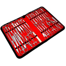 Premium A2ZSCILAB 157 Pieces Instruments Kit Veterinary Scissors Forceps Needle Holders Scalpel Handle, Stainless Steel All in One