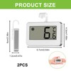 Digital Fridge Thermometer, 2 Pcs Mini Waterproof Freezer Thermometer Monitors