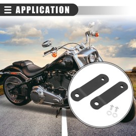 Motoforti Gas Tank Rising Lift Kit, Gas Tank Rising Lift, for Harley-Davidson Dyna, Steel, Black, 2pcs