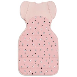 Love to Dream Swaddle Up Transition Bag 2.5 Tog Quilted Organic Cotton & Merino Sleeping Bag - Lamb's Best Friend (Rose), Medium (6-8.5kg)
