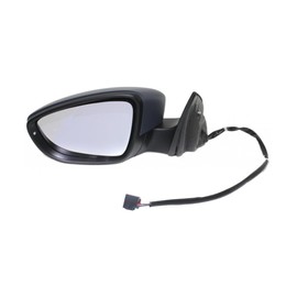 KarParts360 For Volkswagen CC/Passat CC 2009 2010 2011 2012 Door Mirror Driver Side | Textured Black | Power | Foldaway | Heated | With Turn Signal | With Puddle Light Paint to Match Cover | VW1320139