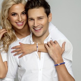 COAI Couples Mutual Attraction Distance Magnetic Howlite Lapis Lazuli Stone Mtaching Couples Bracelets